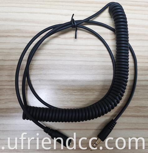 spring wire coiled cable DC 3.5 3 pole male to female extension DC 3.5 4 pole male to male audio cable